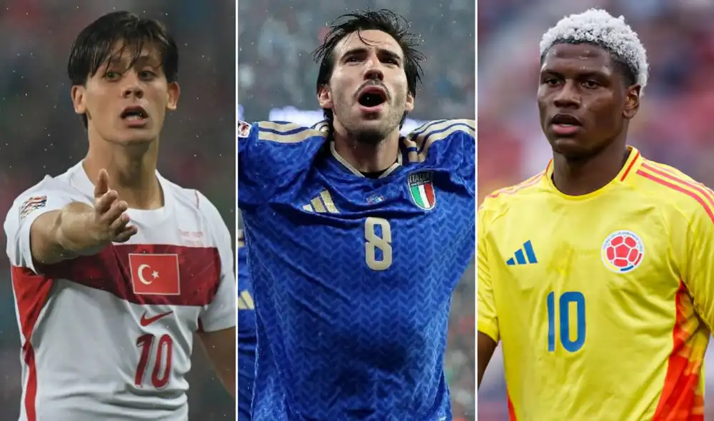 Turquía, Italia y Colombia hoy en sus respectivos partidos. Foto: UEFA/Selección Colombia/composición LR Turquía, Italia y Colombia hoy en sus respectivos partidos. Foto: UEFA/Selección Colombia/composición LR
