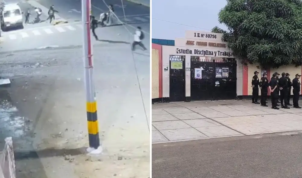El altercado, registrado por cámaras de seguridad, involucró a dos grupos de alumnos en la avenida Revolución, donde algunos usaron piedras. El altercado, registrado por cámaras de seguridad, involucró a dos grupos de alumnos en la avenida Revolución, donde algunos usaron piedras.
