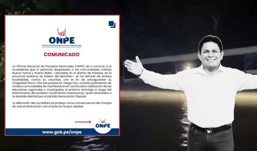 Personal de la ONPE tuvo que retirarse de localidades en Amazonas ante disputas por fallecimiento de candidato.