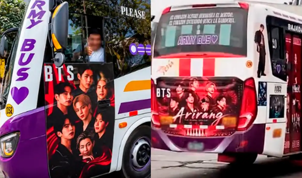 El 'ARMY bus' pende de un hilo. Composición LR. TikTok