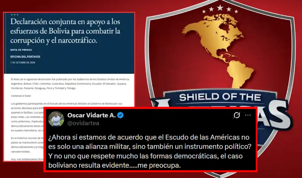 Vidarte sobre el Escudo de las Américas tras detención de fiscal en Bolivia: "Es un instrumento político"