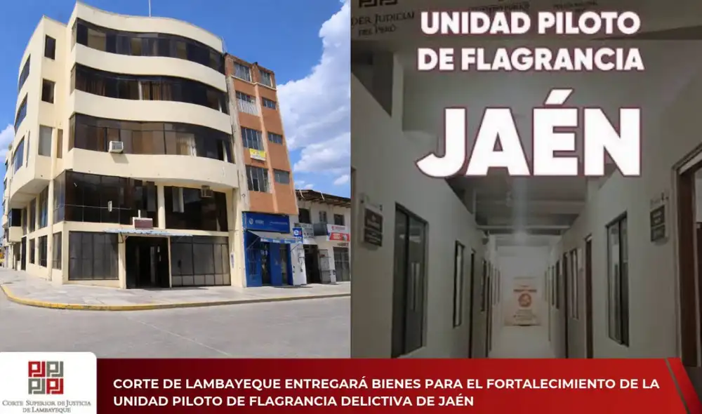 Corte de Lambayeque entrega bienes para fortalecer la Unidad de Flagrancia de Jaén. Foto: difusión.