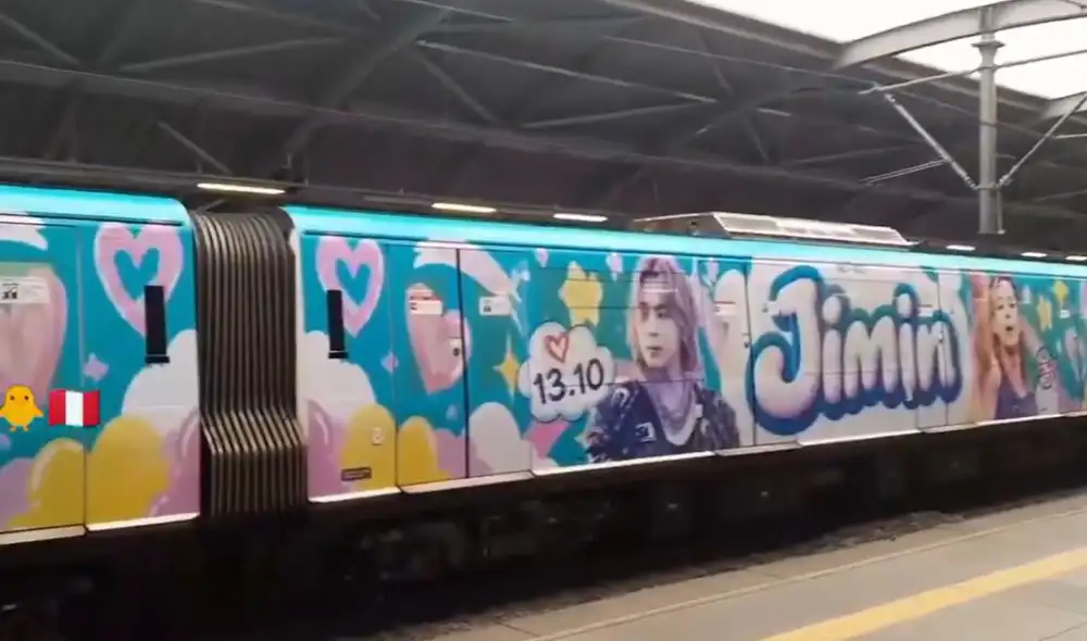 Los seguidores peruanos de Jimin, integrante de BTS, sorprenden con el proyecto “A Train of Love for Jimin”, que decorará un tren de la Línea 1 del Metro de Lima. Los seguidores peruanos de Jimin, integrante de BTS, sorprenden con el proyecto “A Train of Love for Jimin”, que decorará un tren de la Línea 1 del Metro de Lima.