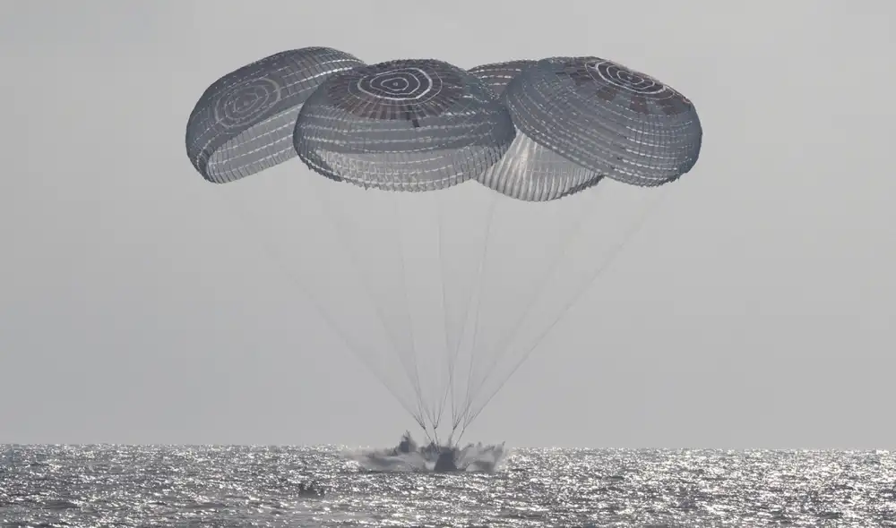Los astronautas de la Crew-12 regresan a la Tierra después de 8 meses en la EEI. Foto: NASA
