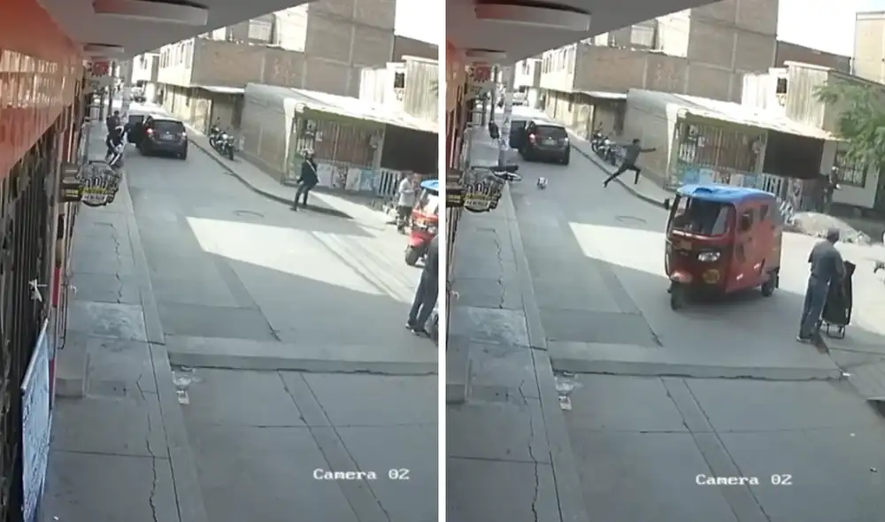 Ataque fue captado por cámaras de seguridad en Villa El Salvador Ataque fue captado por cámaras de seguridad en Villa El Salvador