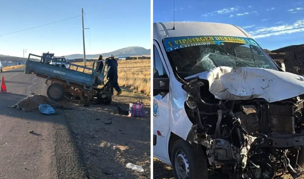 Choque frontal entre vehículos deja tres muertos en Puno