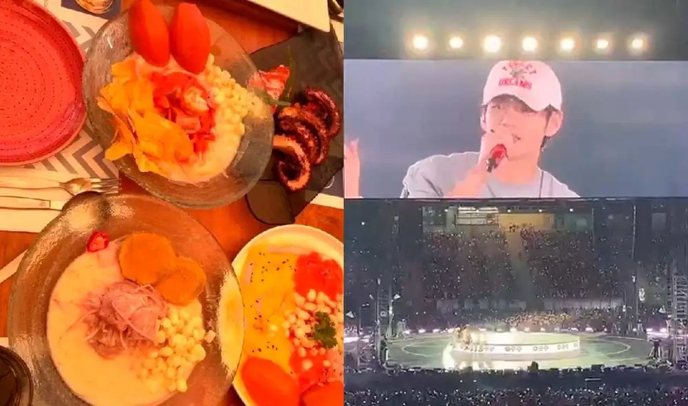 V de BTS posteó en sus redes sociales que se encontraba disfrutando de la comida peruana. Foto: Composición LR/'X'