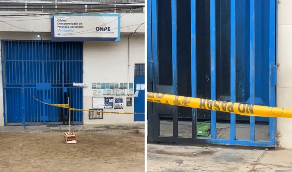 Atentado contra oficina de la ONPE Atentado contra oficina de la ONPE