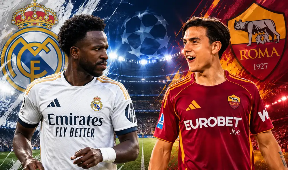 Real Madrid y AS Roma se enfrentan en la Champions League. Foto: composición LR/ChatGPT