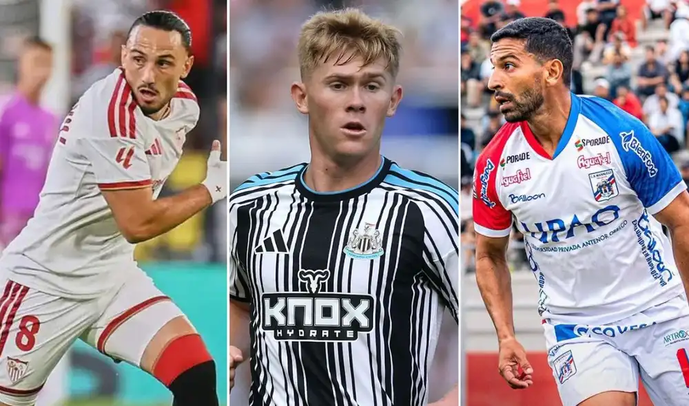 Sevilla, Newcastle United y Carlos Mannucci juegan hoy en sus respectivos campeonatos. Foto: LaLiga/Premier League/Liga 2/composición LR