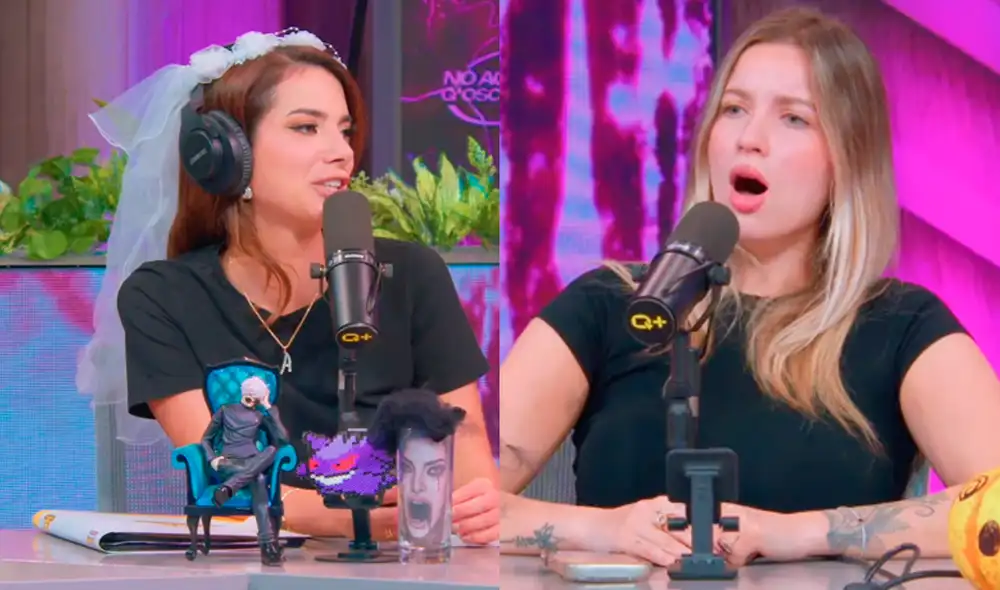 Suheyn Cipriani y Agus Padilla vivieron un tenso momento en el podcast 'No aclares que oscureces', donde intercambiaron fuertes acusaciones y recriminaciones sobre su comportamiento. Fotos: Youtube