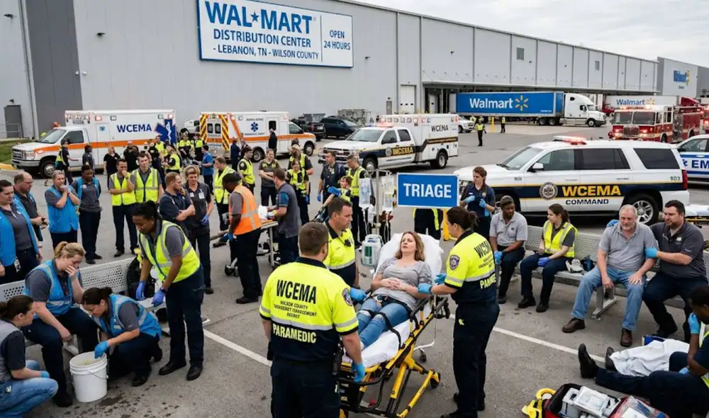 Decenas de personas sufrieron una posible intoxicación alimentaria en un Centro de Distribución de Walmart. Decenas de personas sufrieron una posible intoxicación alimentaria en un Centro de Distribución de Walmart.