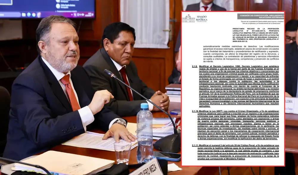 Predictamen de la Comisión de Constitución busca modiicar las facultades aprobadas por diputados e incorpora 8 puntos Predictamen de la Comisión de Constitución busca modiicar las facultades aprobadas por diputados e incorpora 8 puntos