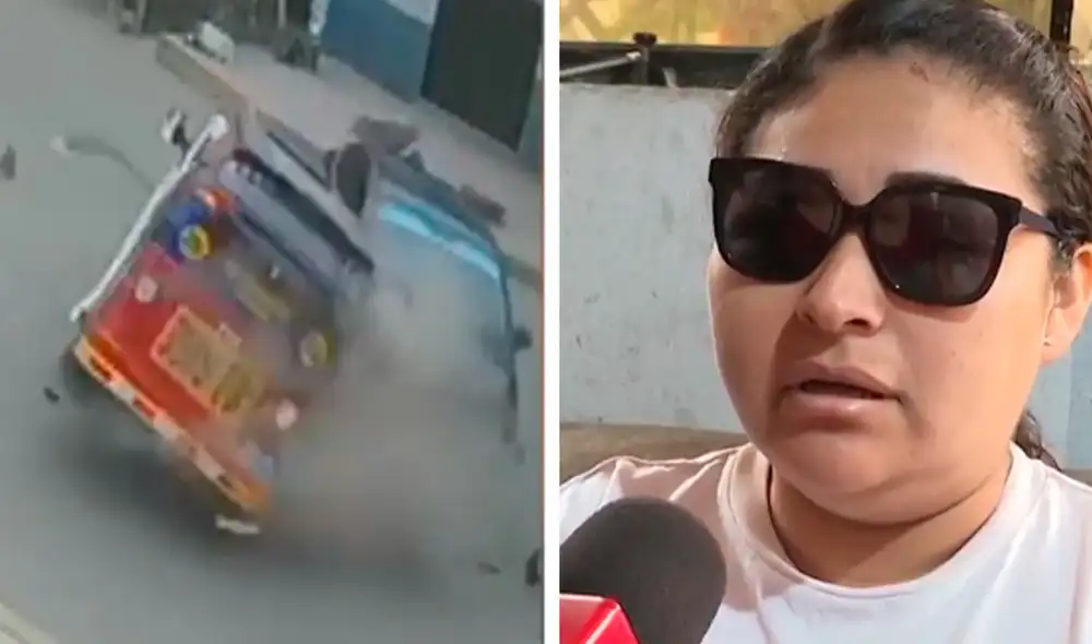 El auto embistió a una mototaxi en el cruce de las calles José María Arguedas y Benavides.