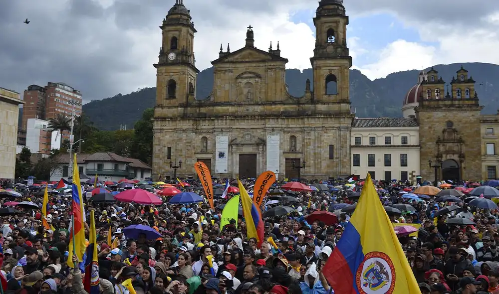 La Plaza de Bolívar concentró la mayor movilización contra el Gobierno de Abelardo de la Espriella