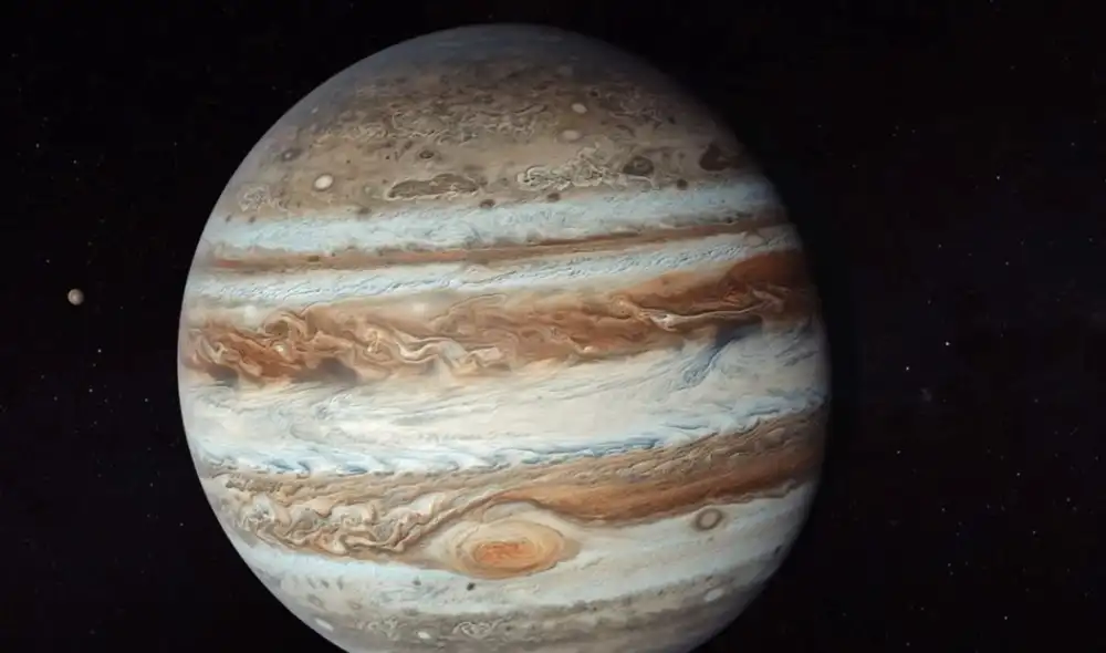 La misión Juno de la NNASA ofrece mediciones de una de las lunas de Júpiter. Foto: NASA