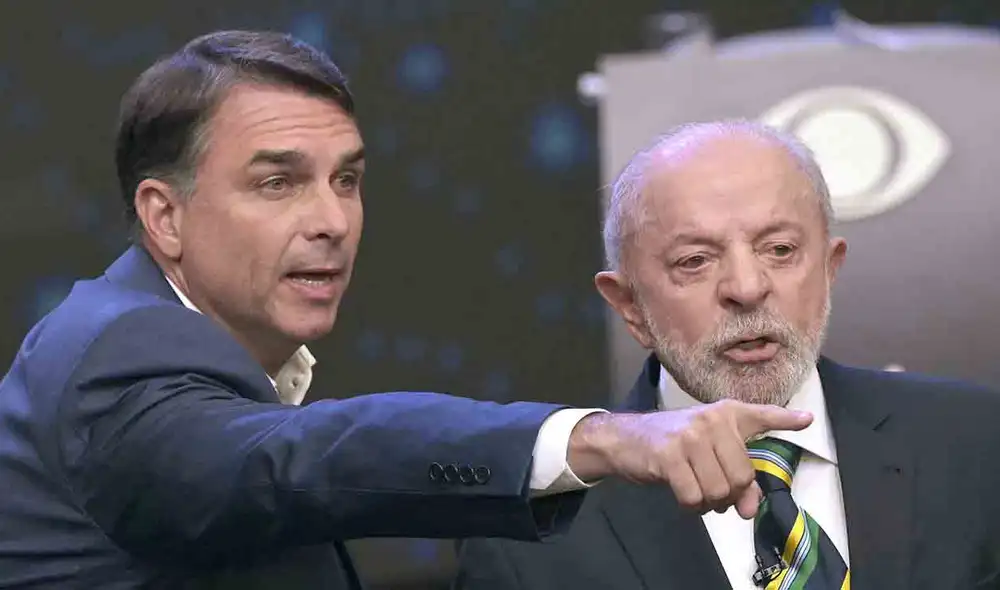 Lula da Silva y Flávio Bolsonaro protagonizan un intenso debate presidencial en Brasil