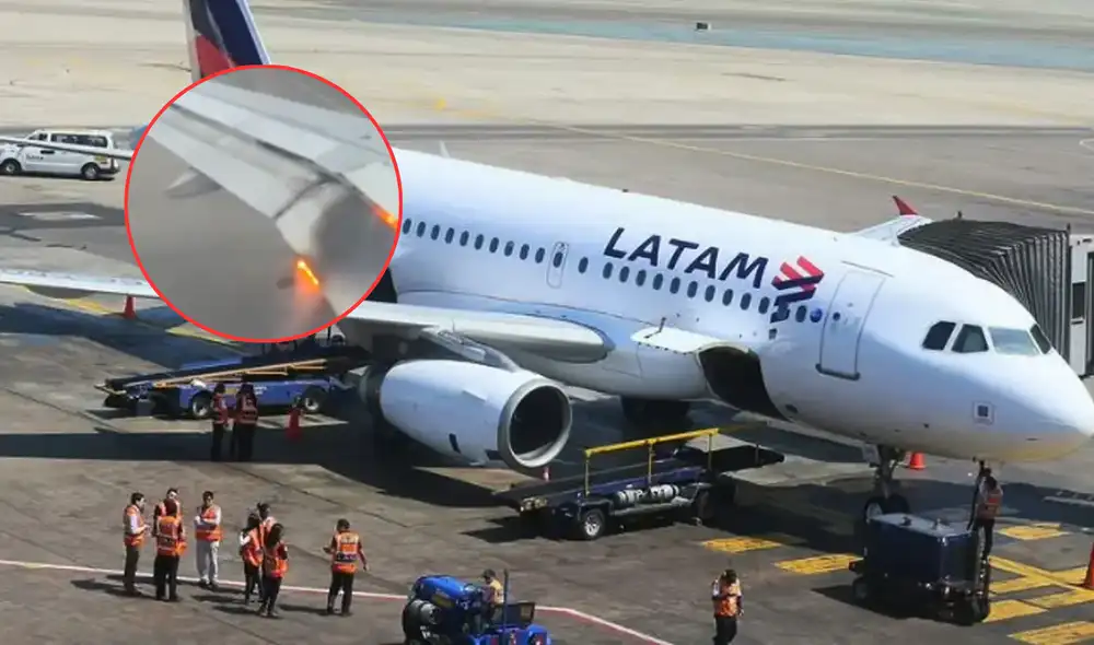 Ala de avión se incendió en el Aeropuerto Jorge Chávez Ala de avión se incendió en el Aeropuerto Jorge Chávez