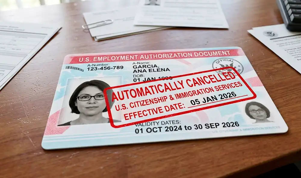Fin a las extensiones automáticas del permiso de trabajo en EE.UU.