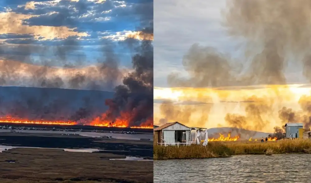 Un incendio forestal en Puno arrasó 200 hectáreas de totorales cerca de las islas flotantes de los Uros, siendo controlado en la noche del 21 de octubre. Las autoridades no reportan heridos ni daños en viviendas.