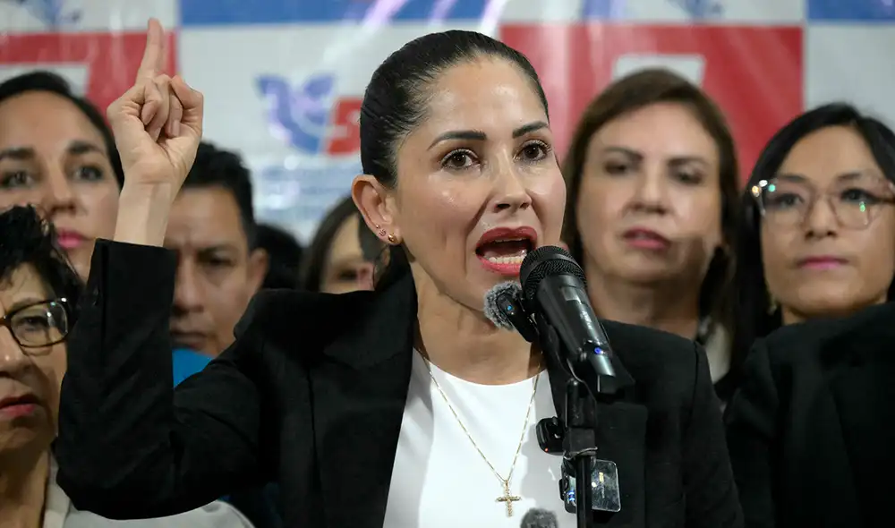 Gonzáles enfrentó a Noboa en los comicios de 2025, en medio de la ola de violencia ligada al narcontráfico en el país. Foto. AFP Gonzáles enfrentó a Noboa en los comicios de 2025, en medio de la ola de violencia ligada al narcontráfico en el país. Foto. AFP