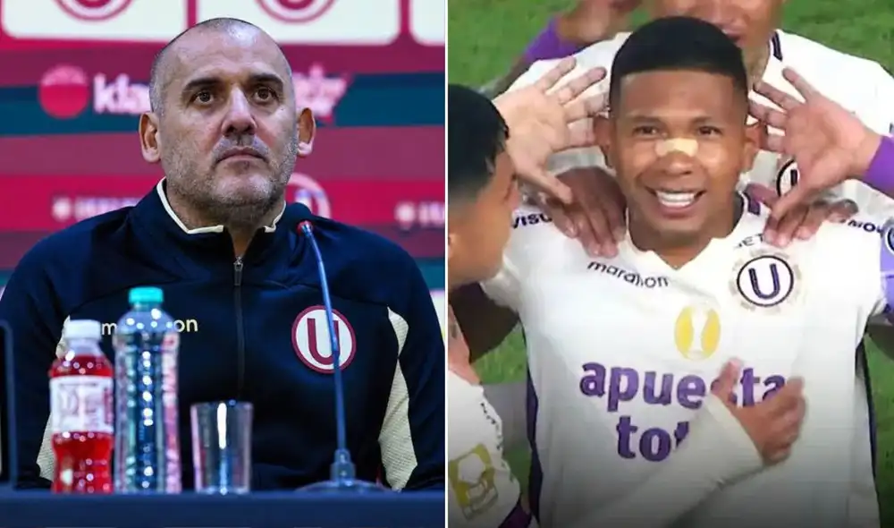 Edgardo Adinolfi destacó el rendimiento de Edison Flores. Foto: Universitario/L1 Max/composición LR