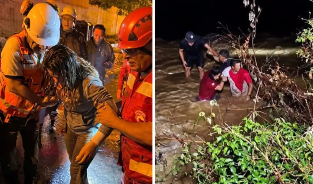 Personas fueron rescatadas tras desborde del río Kimbiri en Cusco