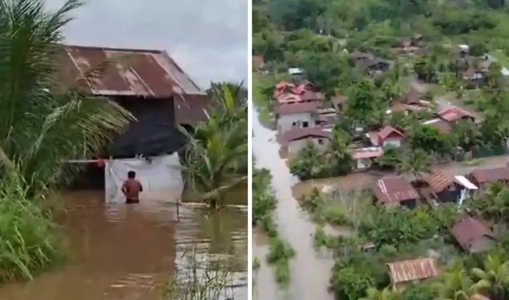 Desborde de río en Pasco genera inundación de viviendas