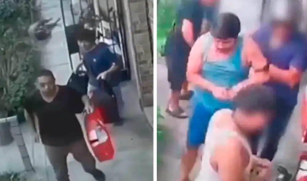 El comerciante fue atado de pies y manos para ser asaltado por los dos sujetos. El comerciante fue atado de pies y manos para ser asaltado por los dos sujetos.