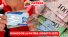 Bonos de la Patria: mira los 4 subsidios que llegarán la segunda semana de agosto