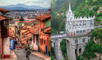 El barrio de la Candelaria en Bogotá y el santuario de Las Lajas son dos lugares turísticos casi obligados en Colombia. Foto: composición/Flickr