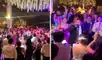 Los invitados corearon la canción de reggaetón, luego de que escucharon al improvisado animador del matrimonio. Foto: captura de Facebook