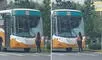 Peruana se planta frente a bus de su esposo por presunta infidelidad y usuarios reaccionan: "Solo es un amor pasajero"