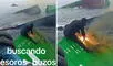Buzo corta contenedor en el Callao y se vuelve viral en redes