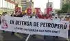 Movilización contra "el descuartizamiento" de Petroperú en la avenida Abancay.