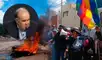 Protestas en Puno contra Rafael López Aliaga.