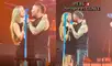 Stephanie Cayo sorprende al cantar en concierto de Alejandro Sanz, pero usuarios la cuestionan: “Parecía que le quería quitar el micrófono”