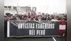 Archivo. El bloque de artistas marchó contra el gobierno de Jerí.