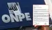 Carta de renuncia del secretario general de la ONPE