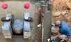 Chien-Tran mide el terreno y edifica muros de ladrillo para canalizar el agua hacia una rueda hidráulica. Esto le permite aprovechar el flujo acuático y obtener energía para su hogar.