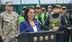 Keiko Fujimori en una ceremonia de reconocimiento a suboficiales de la PNP.