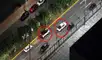 Una de las imágenes captadas por el dron de “Los Pulpos” en la que aparece la camioneta de Jenss Lara y la que usaron los delincuentes para el secuestro. Foto: La República