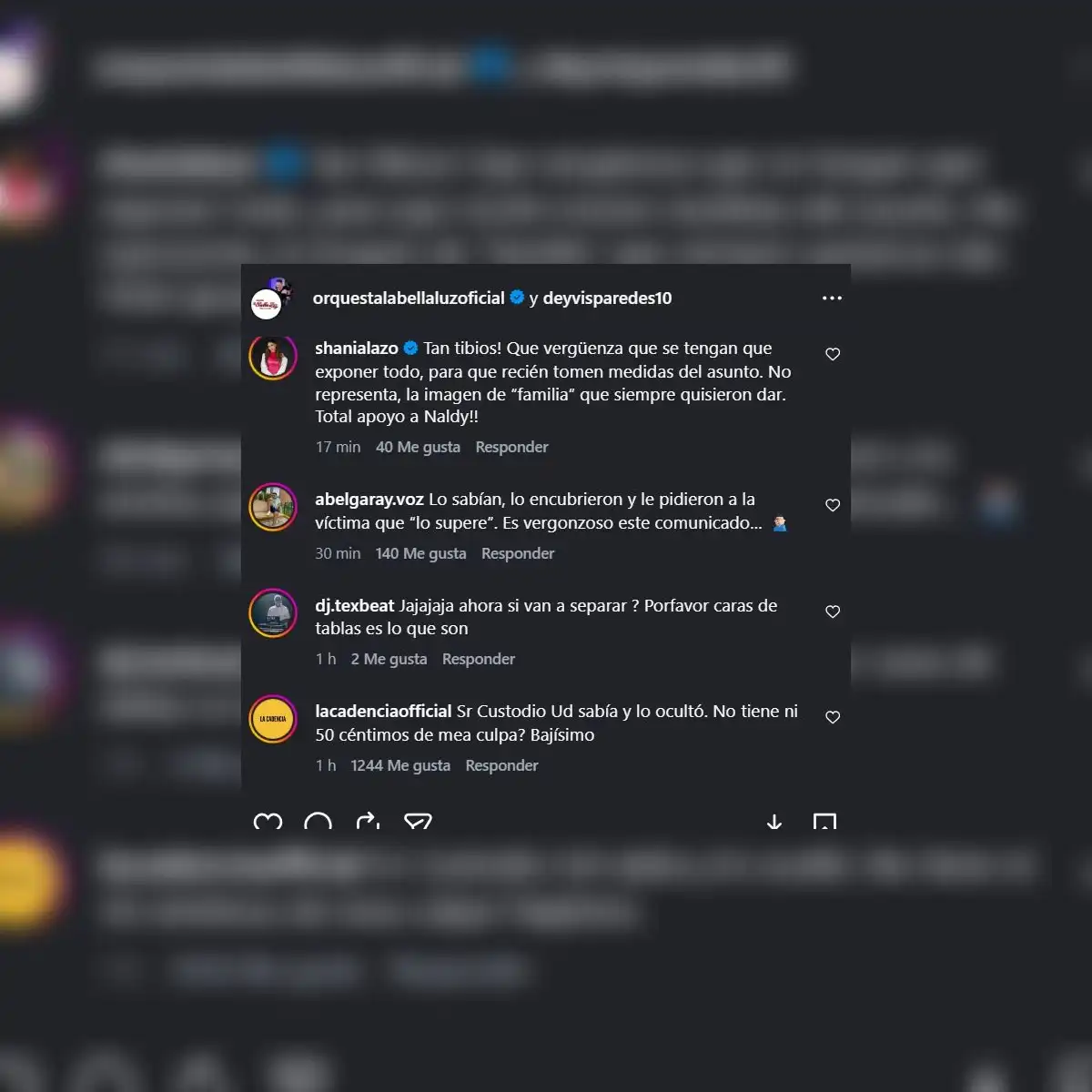 Usuarios rechazan comunicado de La Bella Luz.