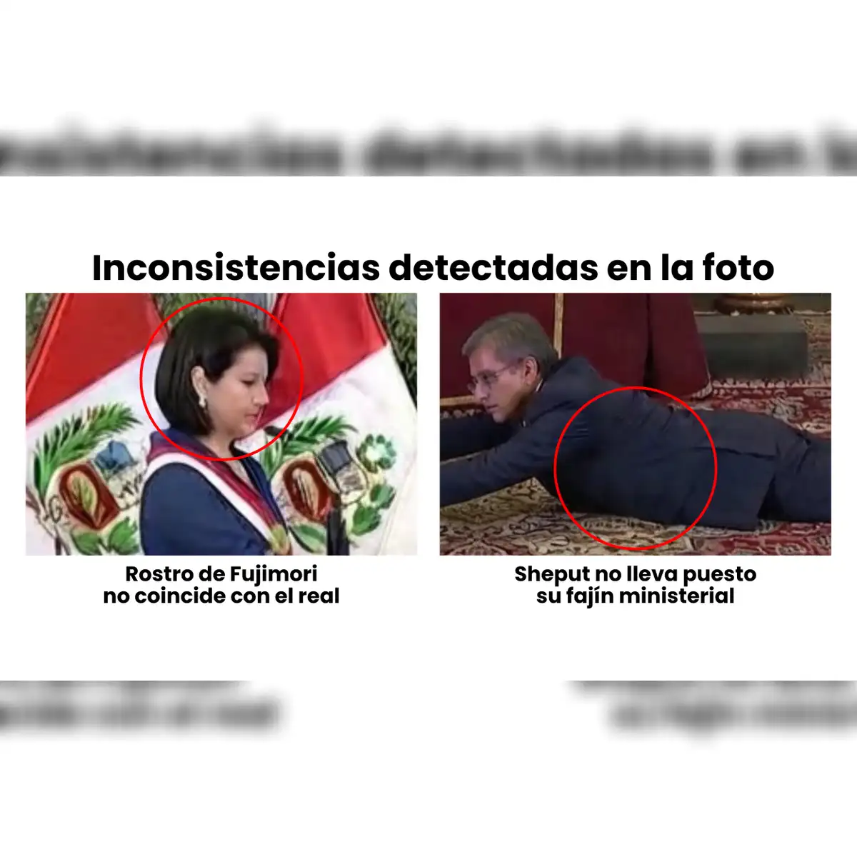 Inconsistencias detectadas en la foto. Foto: Facebook