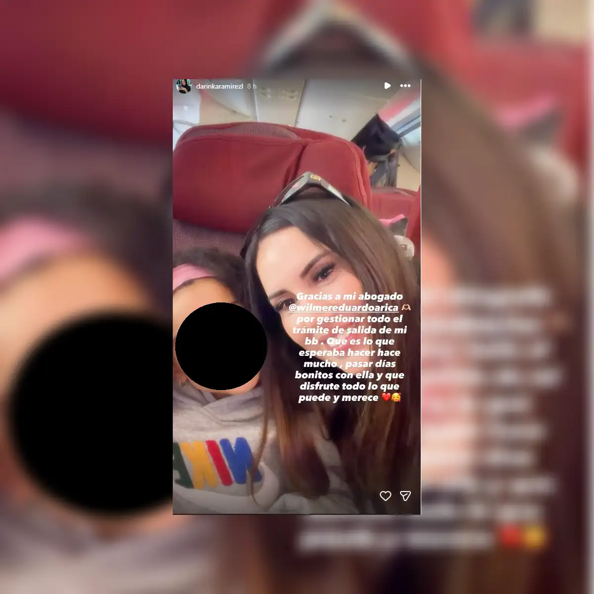 Darinka Ramirez se fue del Perú junto a su hija. Foto: Instagram.