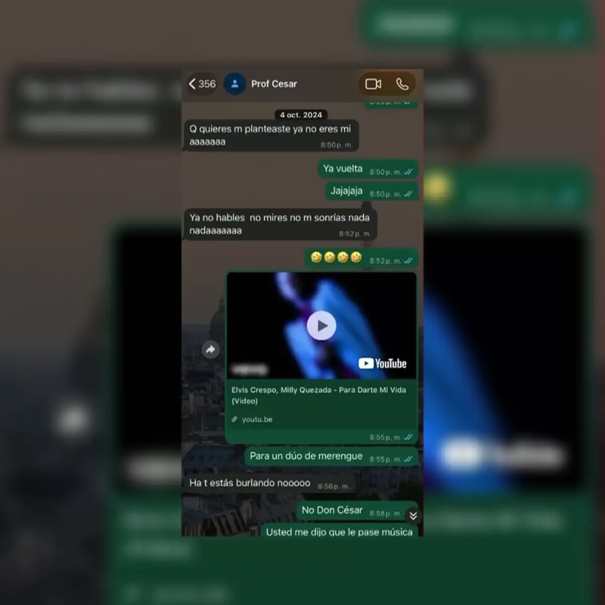 Chats entre César Sánchez y Claudia Salazar. Foto: América Tv.