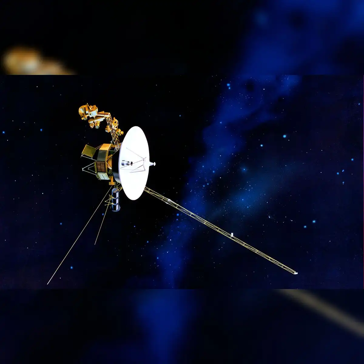 Concepto artístico de la Voyager en vuelo. Foto: NASA