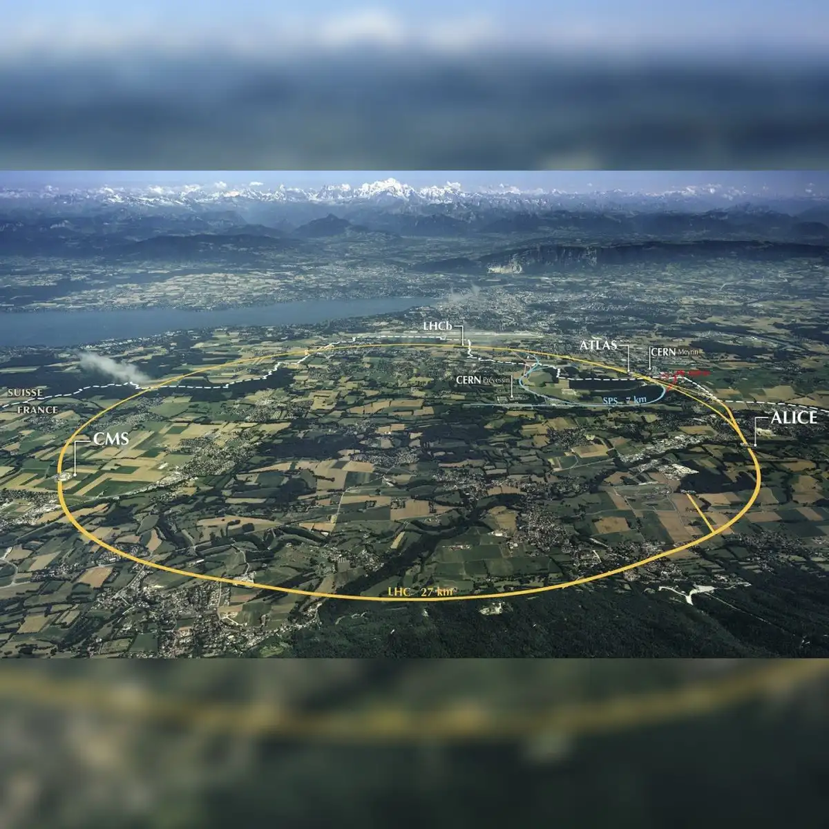 El LHC se extiende a lo largo de 26.659 metros bajo tierra. Foto: CERN