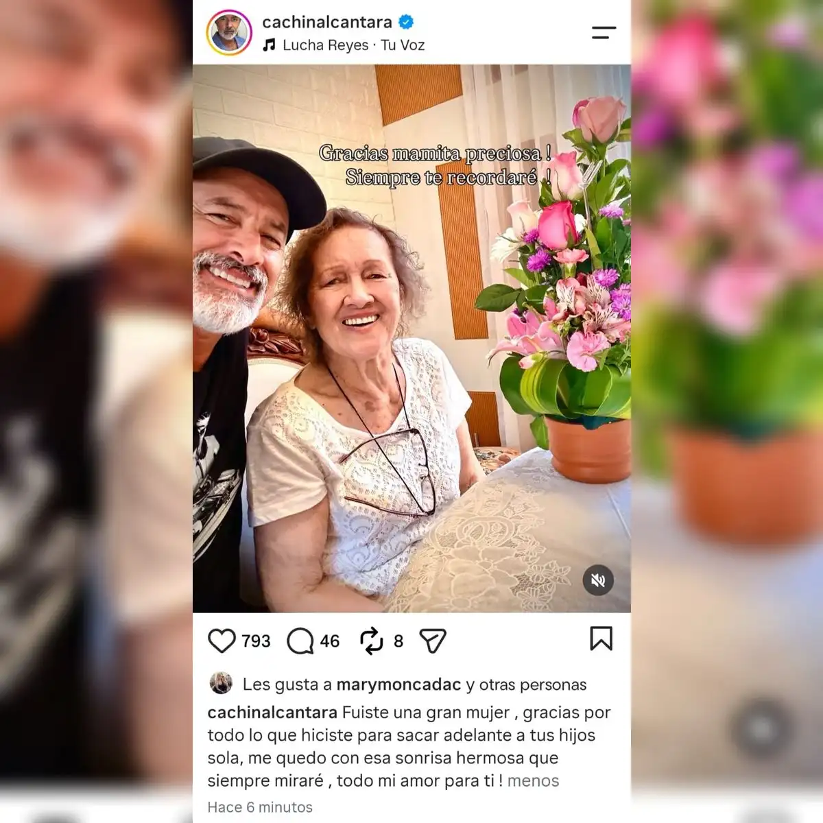 Carlos Alcántara anunció la muerte de su madre. Foto: Instagram.
