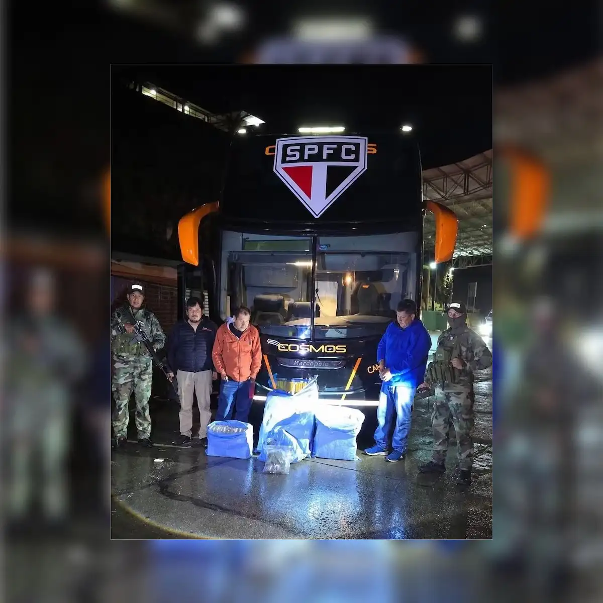 Incautaron 86 kilos de marihuana en autobús de Sao Paulo. Foto: Red Uno